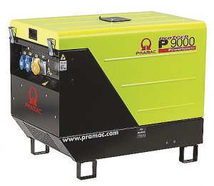 Pramac P9000 Lombardini Diesel Powered Generator 8.8 kVA / 7.9 kW 230/115V Low Noise Level